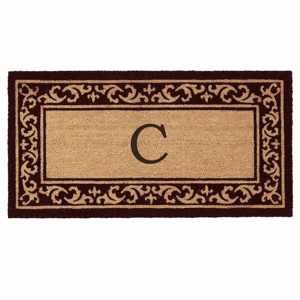 Calloway Mills Monogram Door Mat, Black, Natural, 24 in W x 48 in L 120062448C - main